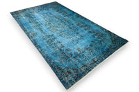 Rustig hemelblauw vintage vloerkleed - G629