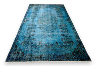 Rustig hemelblauw vintage vloerkleed - G629