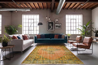 Warm koperoranje vintage vloerkleed - G630