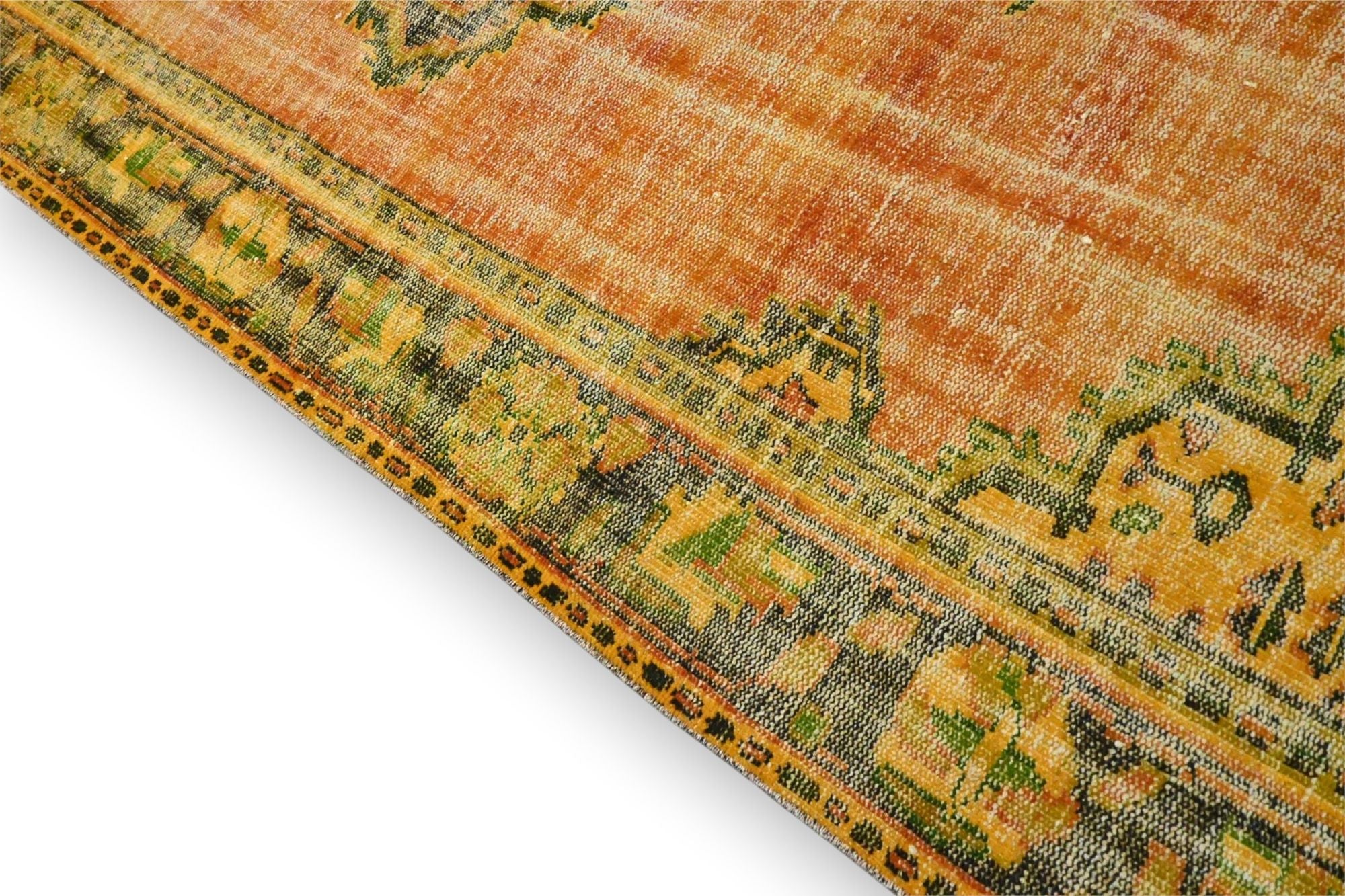 Warm koperoranje vintage vloerkleed - G630