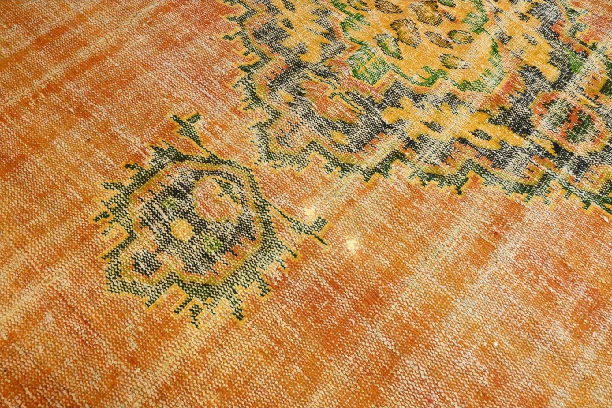 Warm koperoranje vintage vloerkleed - G630