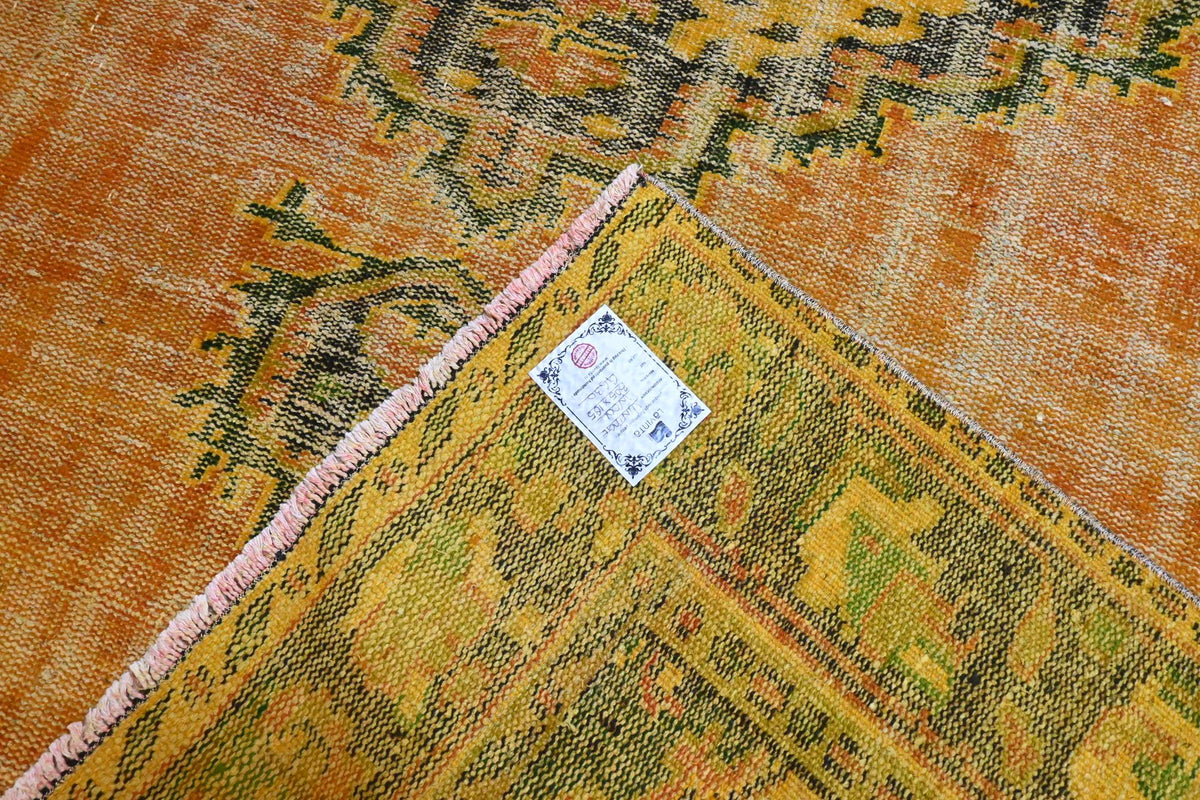 Warm koperoranje vintage vloerkleed - G630