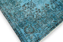 Verweerd oceaanblauw vintage vloerkleed - G631