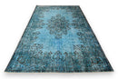 Verweerd oceaanblauw vintage vloerkleed - G631