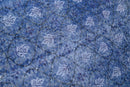Diep nachtblauw vintage vloerkleed - G633