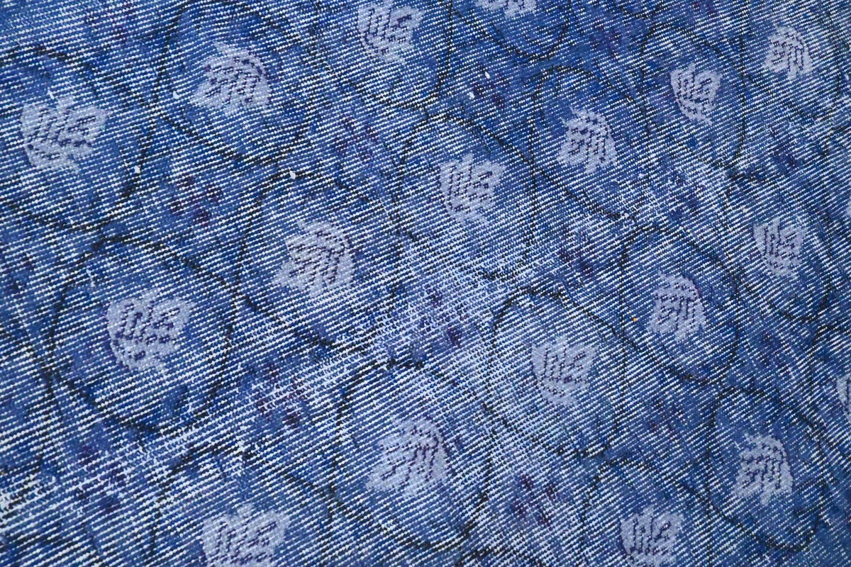 Diep nachtblauw vintage vloerkleed - G633