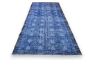 Diep nachtblauw vintage vloerkleed - G633