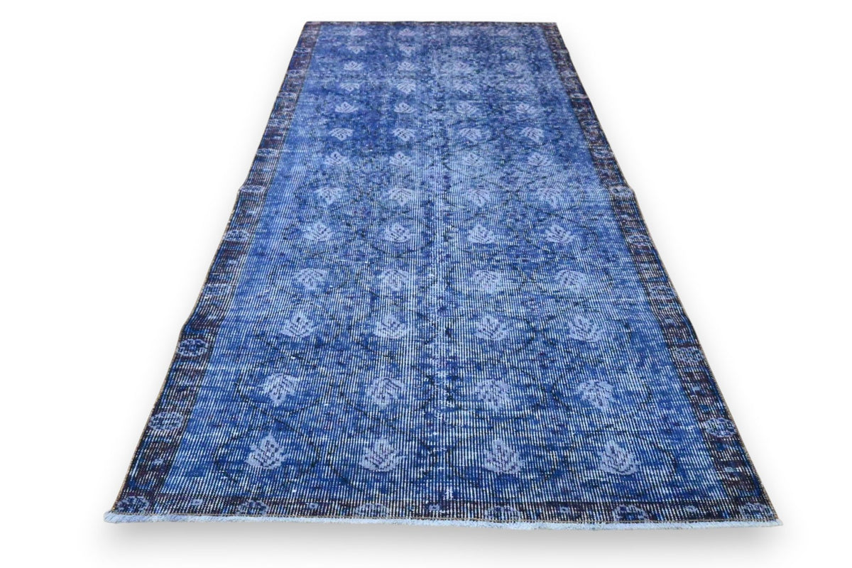 Diep nachtblauw vintage vloerkleed - G633