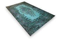 Turquoise vintage vloerkleed - G634