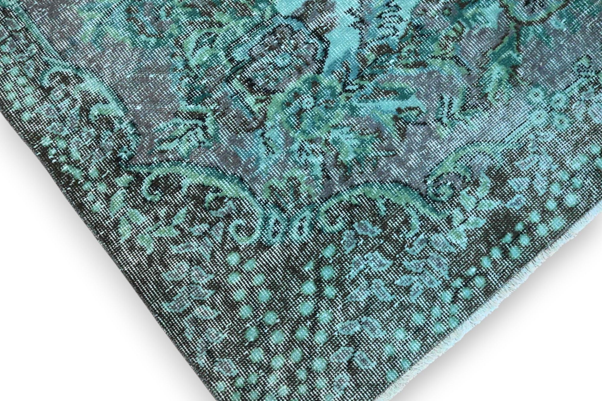 Turquoise vintage vloerkleed - G634