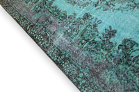 Turquoise vintage vloerkleed - G634