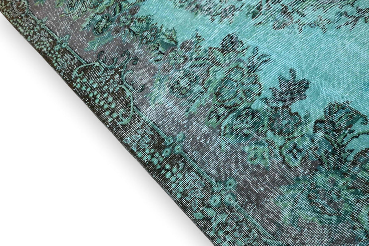 Turquoise vintage vloerkleed - G634