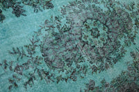 Turquoise vintage vloerkleed - G634