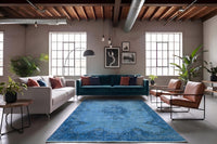 Blauw vintage vloerkleed - G635