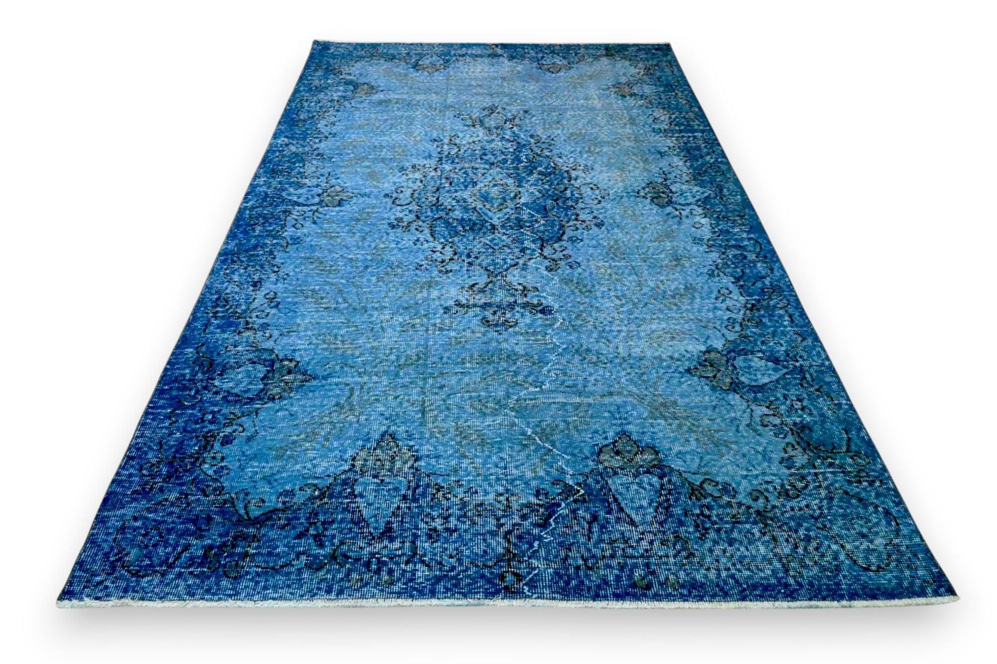 Blauw vintage vloerkleed - G635