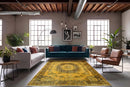 Geel vintage vloerkleed - G636