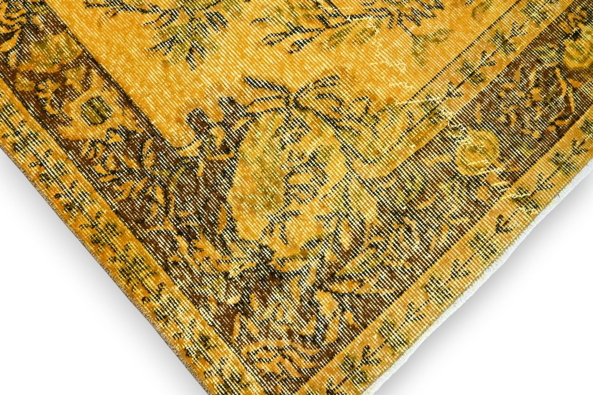 Geel vintage vloerkleed - G636
