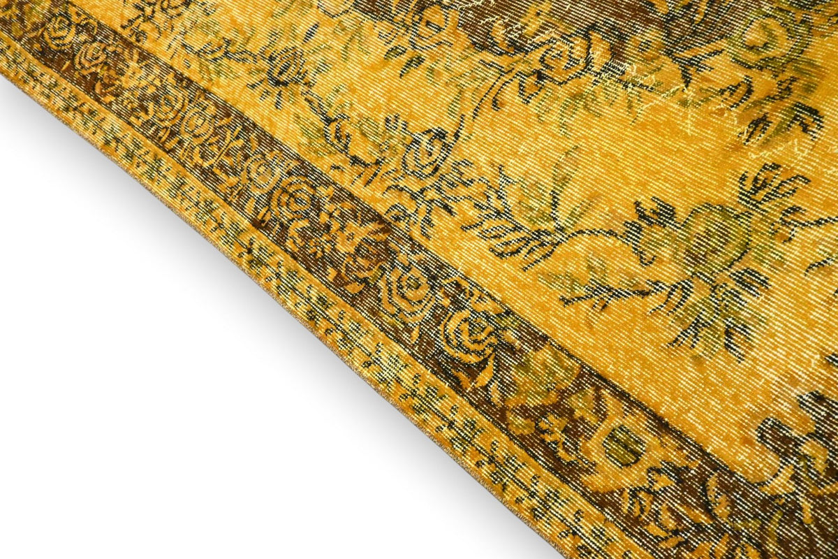 Geel vintage vloerkleed - G636