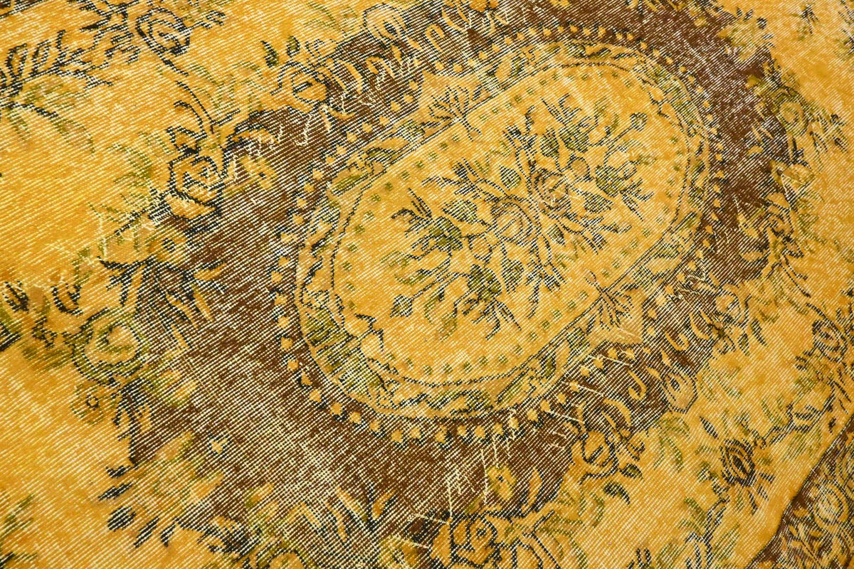 Geel vintage vloerkleed - G636