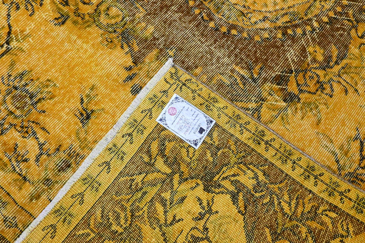 Geel vintage vloerkleed - G636