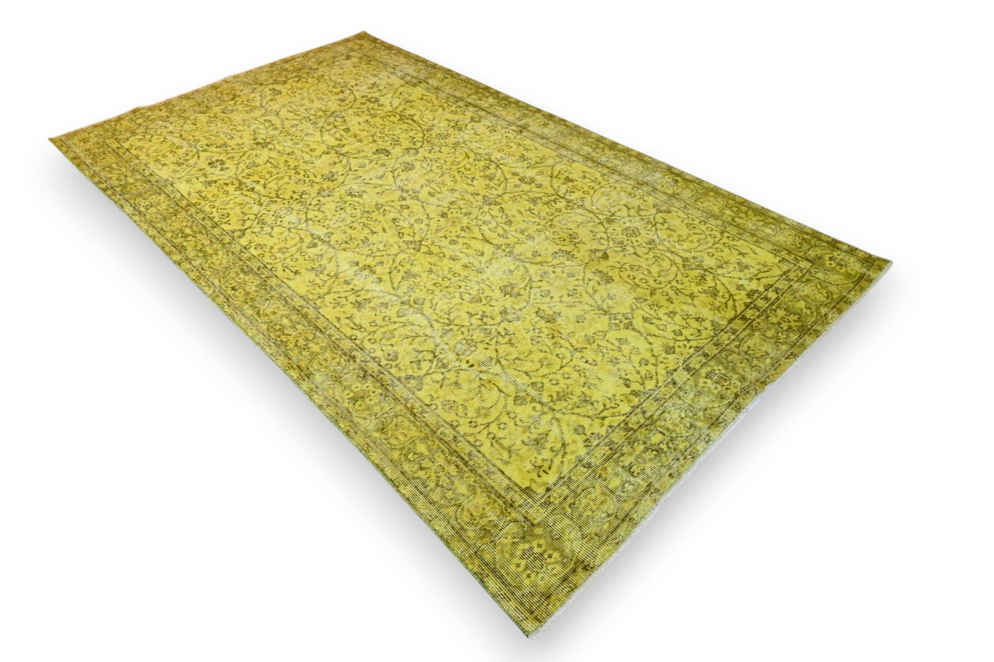 Geel vintage vloerkleed - G637