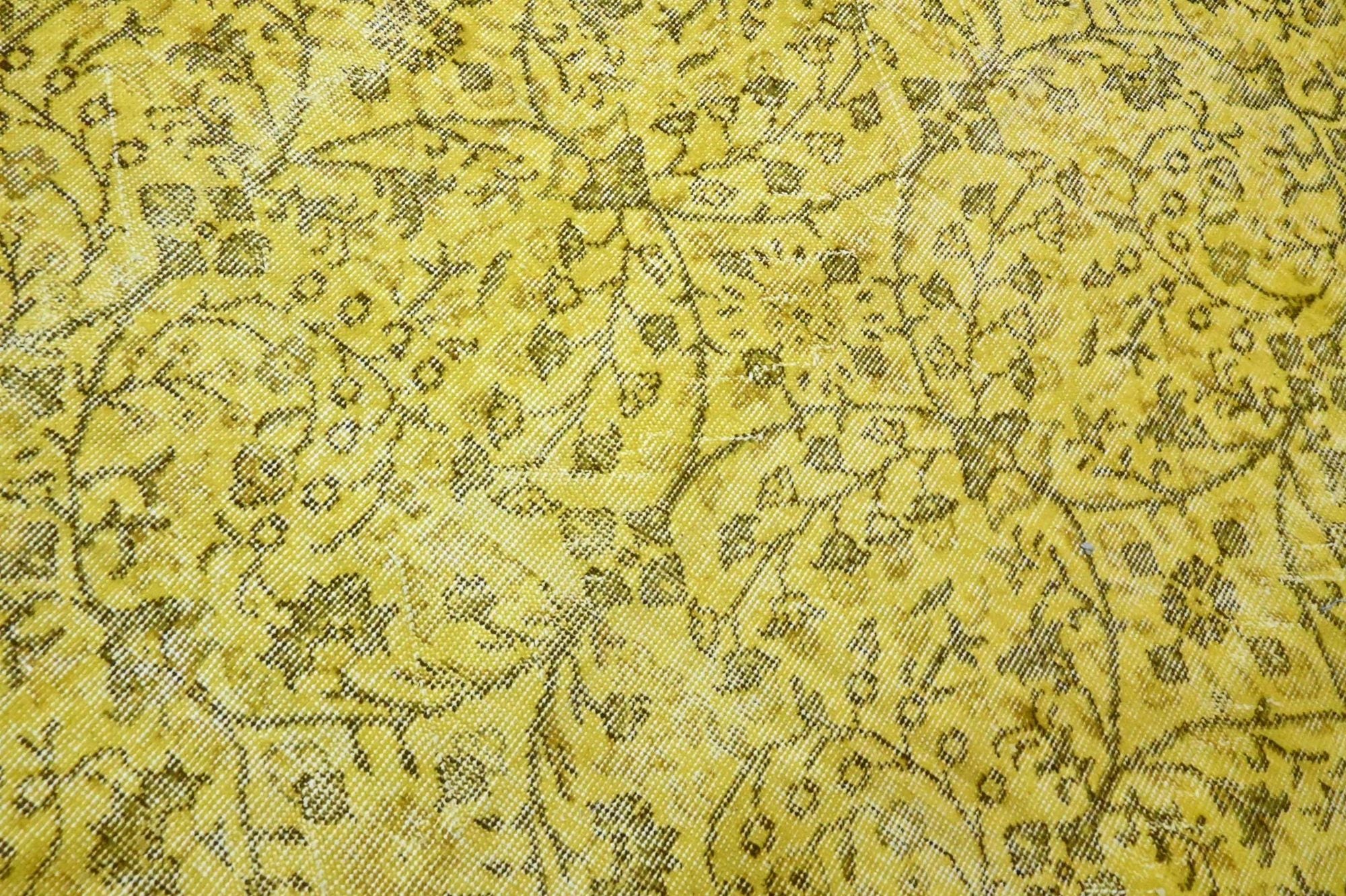 Geel vintage vloerkleed - G637