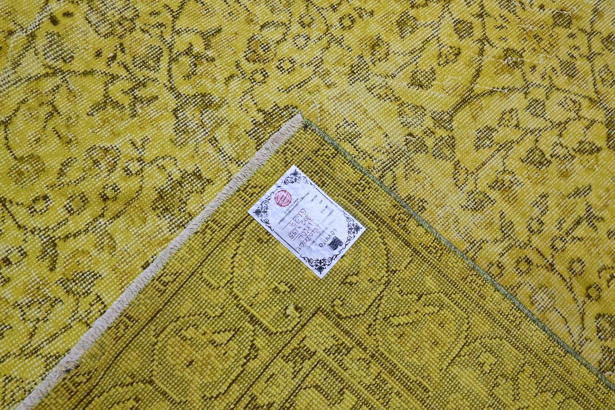Geel vintage vloerkleed - G637