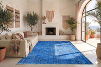 Blauw vintage vloerkleed - G638