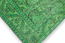 Helder lentegroen vintage vloerkleed - G640