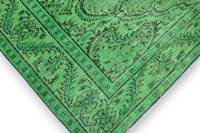 Helder lentegroen vintage vloerkleed - G640