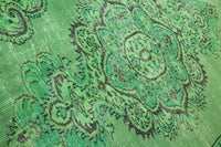 Helder lentegroen vintage vloerkleed - G640