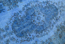 Levendig kobaltblauw vintage vloerkleed - G641