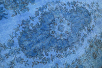 Levendig kobaltblauw vintage vloerkleed - G641
