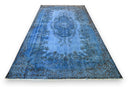 Levendig kobaltblauw vintage vloerkleed - G641