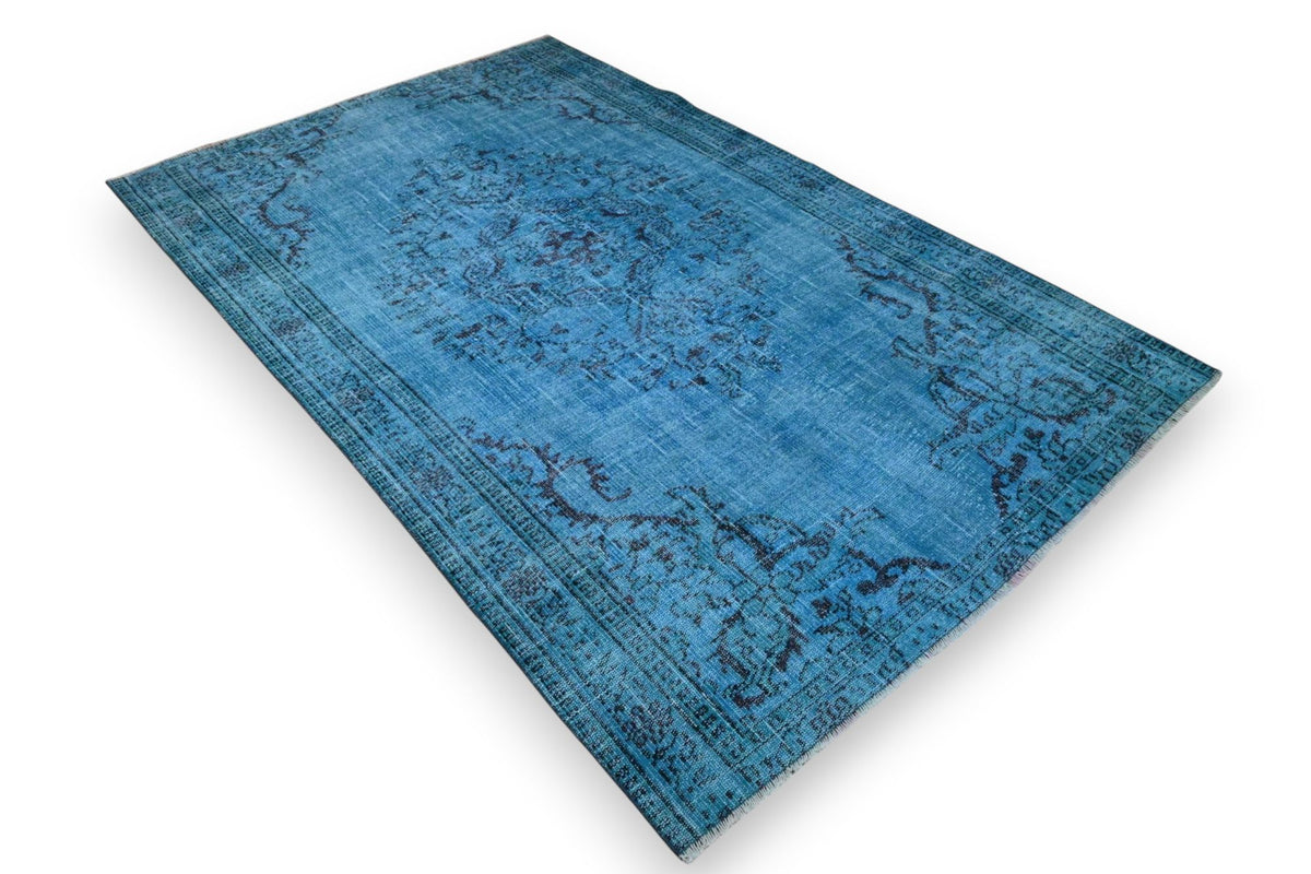 Deep royal blue vintage rug - G642