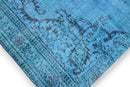 Deep royal blue vintage rug - G642