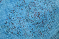 Deep royal blue vintage rug - G642