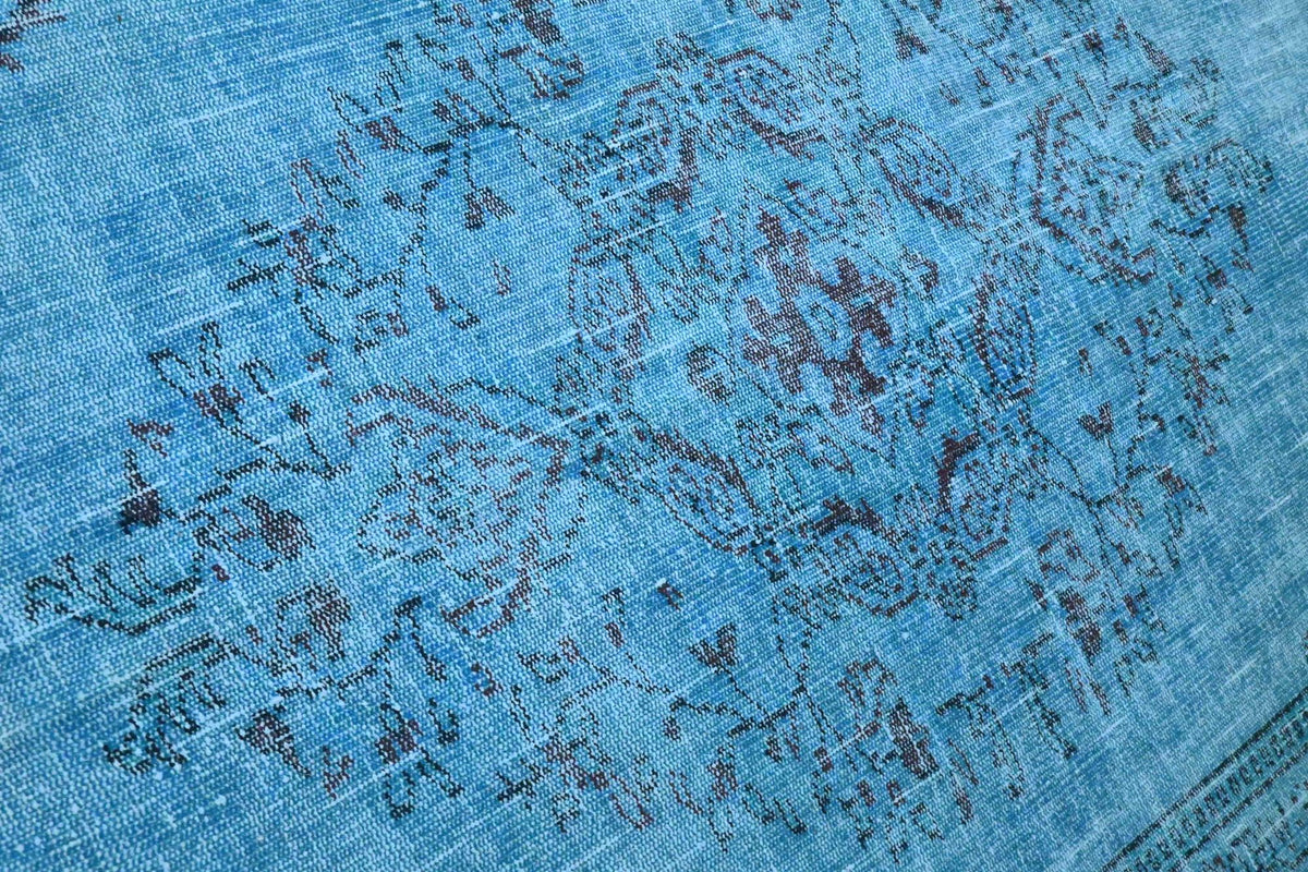 Deep royal blue vintage rug - G642