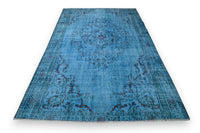 Deep royal blue vintage rug - G642