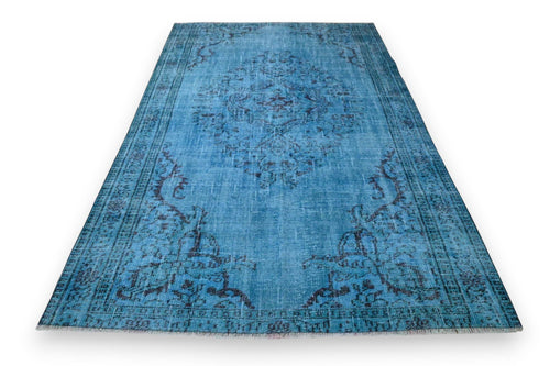 Diep koningsblauw vintage vloerkleed - G642