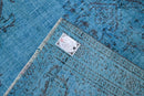 Deep royal blue vintage rug - G642