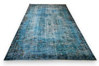 Verweerd staalblauw vintage vloerkleed - G643