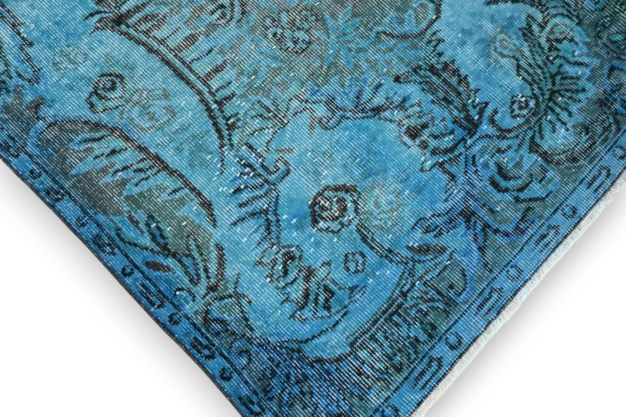 Statig kobaltblauw vintage vloerkleed - G644