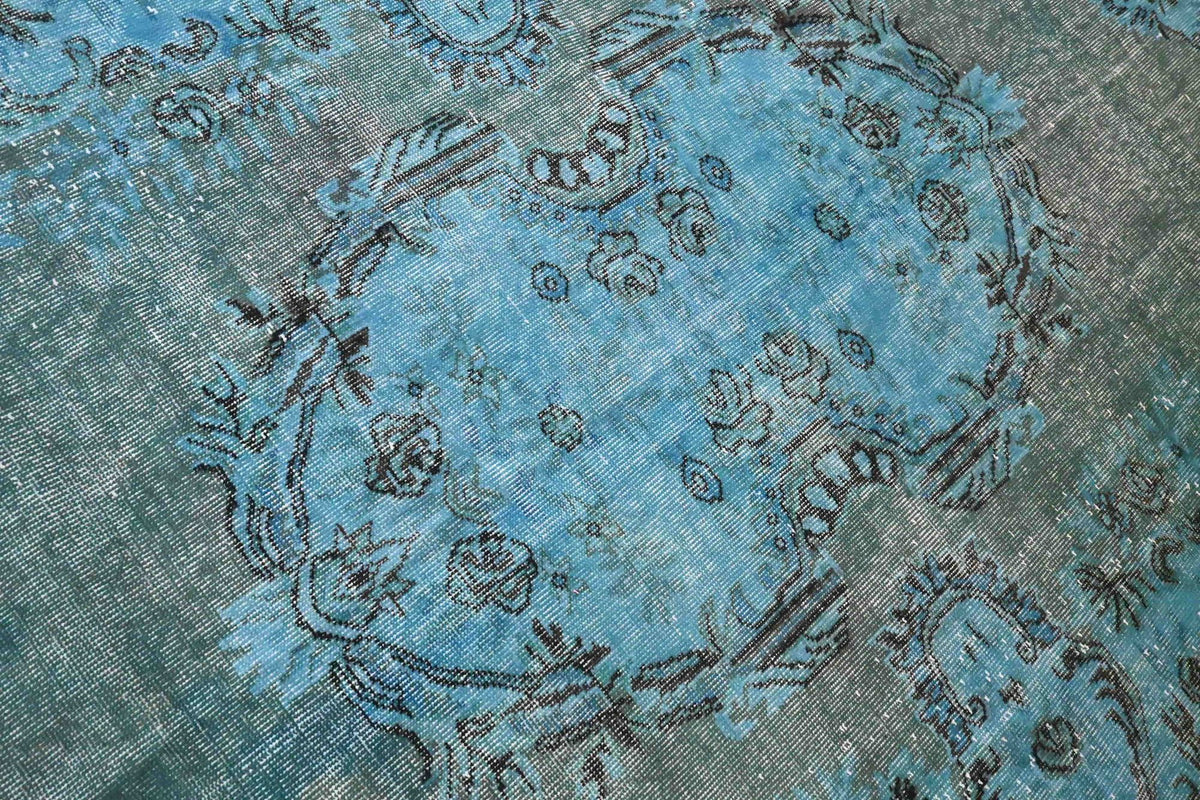 Statig kobaltblauw vintage vloerkleed - G644