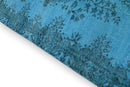 Fris zeeblauw vintage vloerkleed - G645