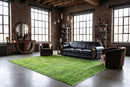 Lush Lime Green Vintage Rug - G649
