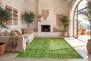 Lush Lime Green Vintage Rug - G649