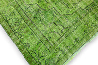 Lush Lime Green Vintage Rug - G649