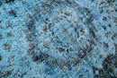 Zacht hemelblauw vintage vloerkleed - G652