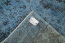 Zacht hemelblauw vintage vloerkleed - G652